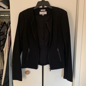 Calvin Klein collarless blazer